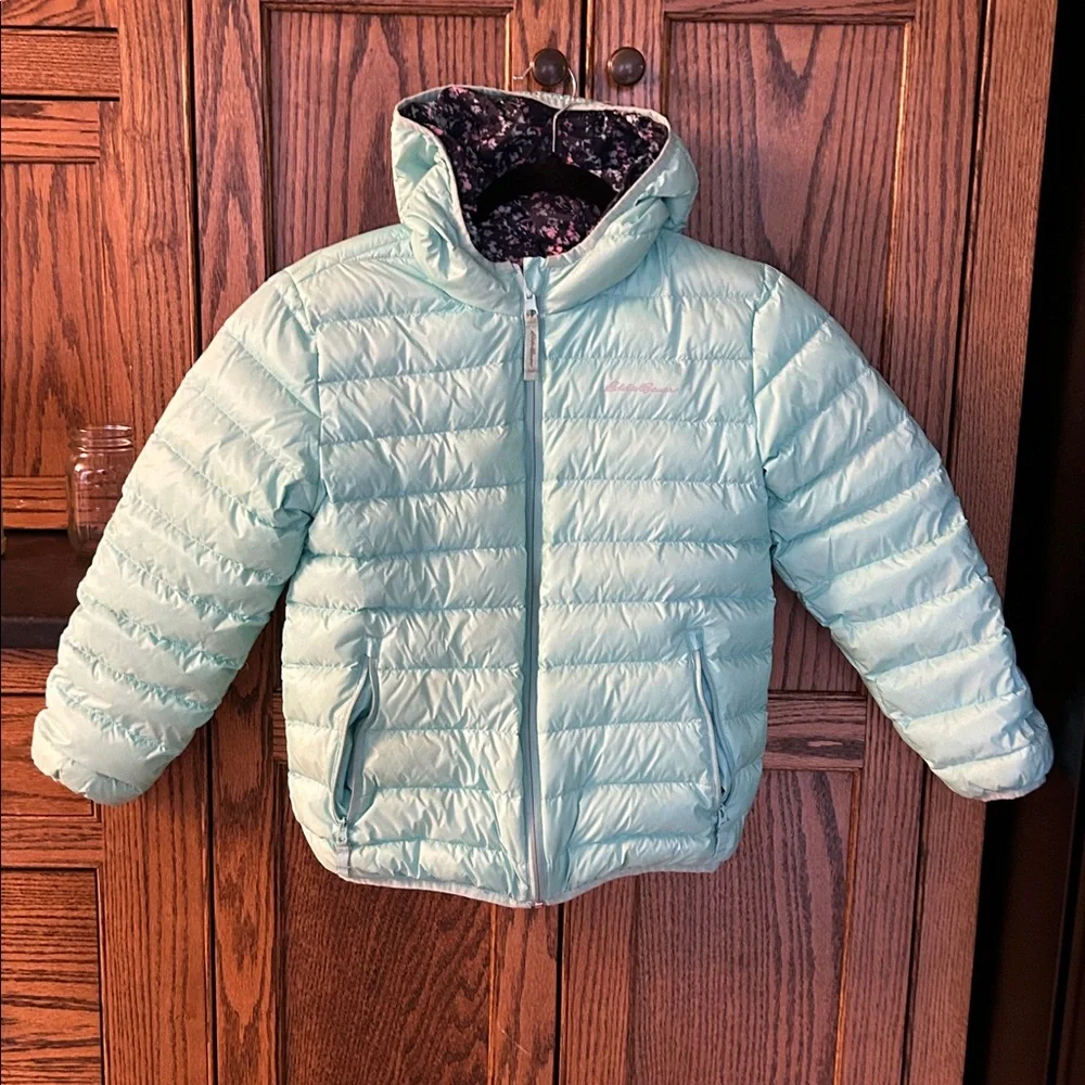 Eddie Bauer Kids Reversible Puffer Jacket Waterproof‎ Quilted Down Coat